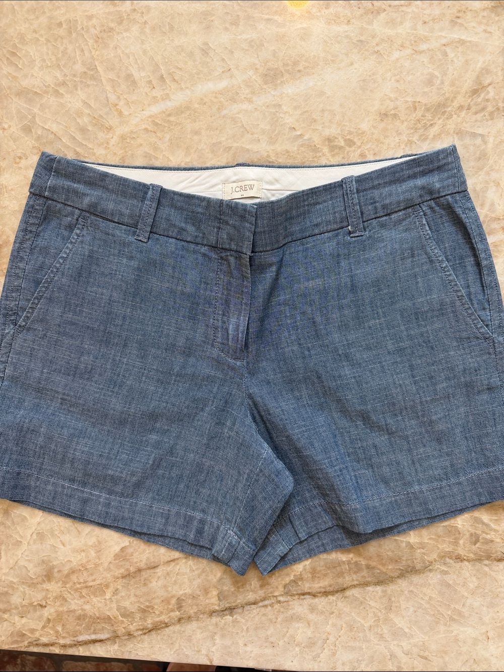 J. Crew Women's Chambray Blue Tailored Shorts